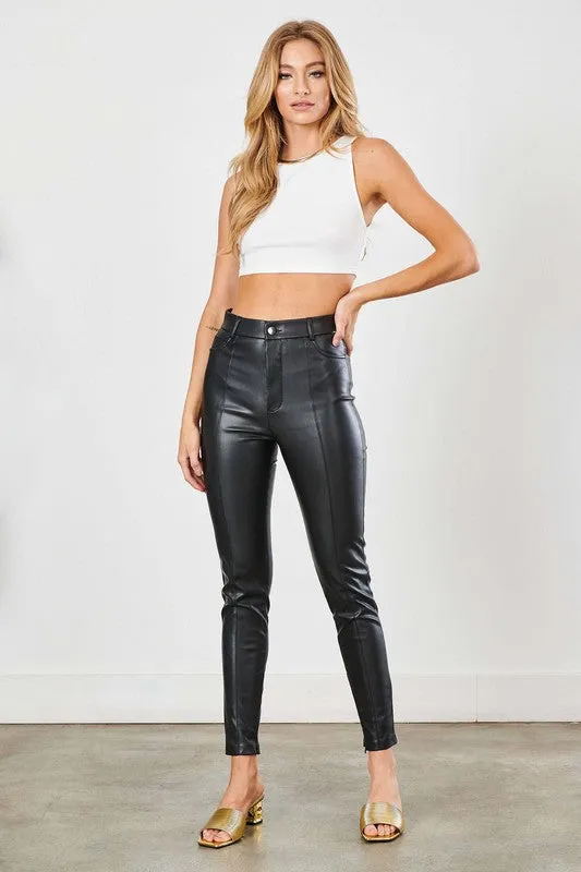 Casey leather pants, black