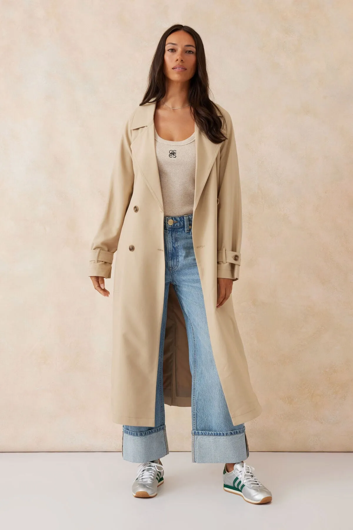 Ceres Life -  Classic Trench Coat - Stone