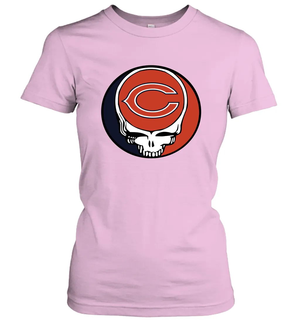 Chicago Bears Grateful Dead Steal Your Face NFL Football Womens T-Shirt