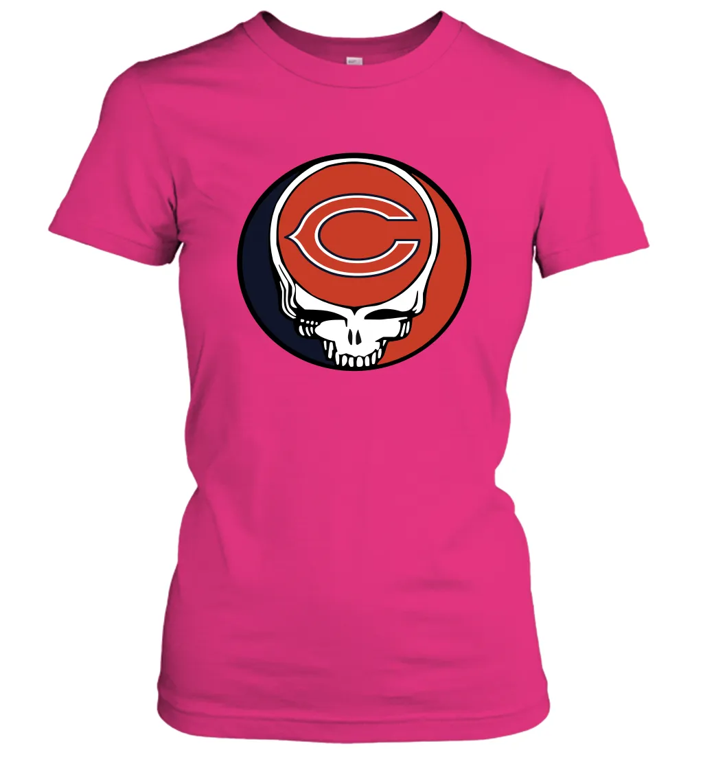 Chicago Bears Grateful Dead Steal Your Face NFL Football Womens T-Shirt