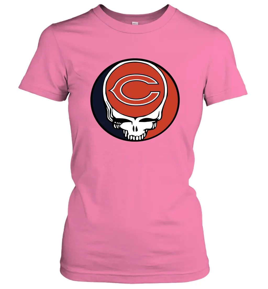 Chicago Bears Grateful Dead Steal Your Face NFL Football Womens T-Shirt