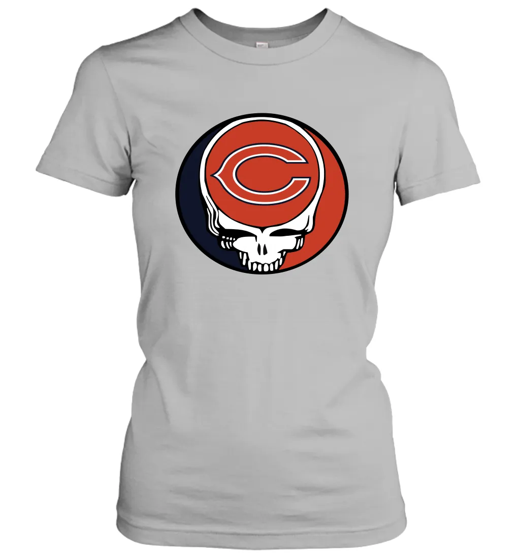 Chicago Bears Grateful Dead Steal Your Face NFL Football Womens T-Shirt