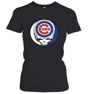 Chicago Cubs Grateful Dead Steal Your Face Baseball Womens T-Shirt