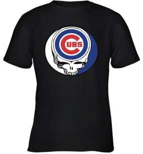 Chicago Cubs Grateful Dead Steal Your Face Baseball Youth T-Shirt