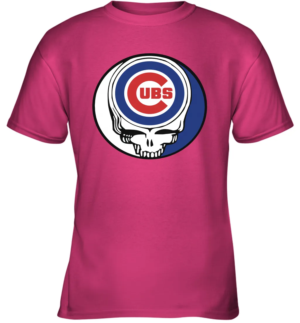 Chicago Cubs Grateful Dead Steal Your Face Baseball Youth T-Shirt