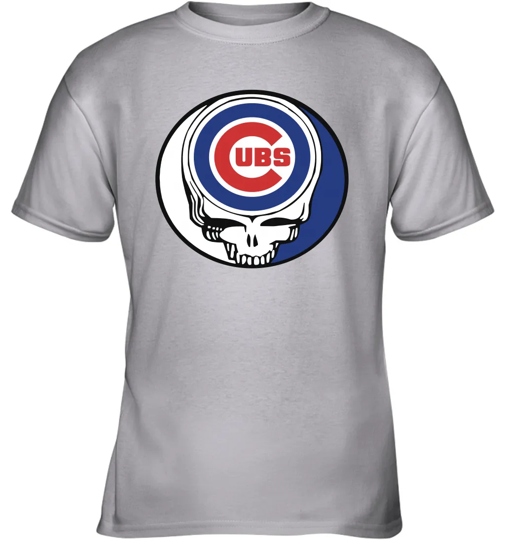 Chicago Cubs Grateful Dead Steal Your Face Baseball Youth T-Shirt