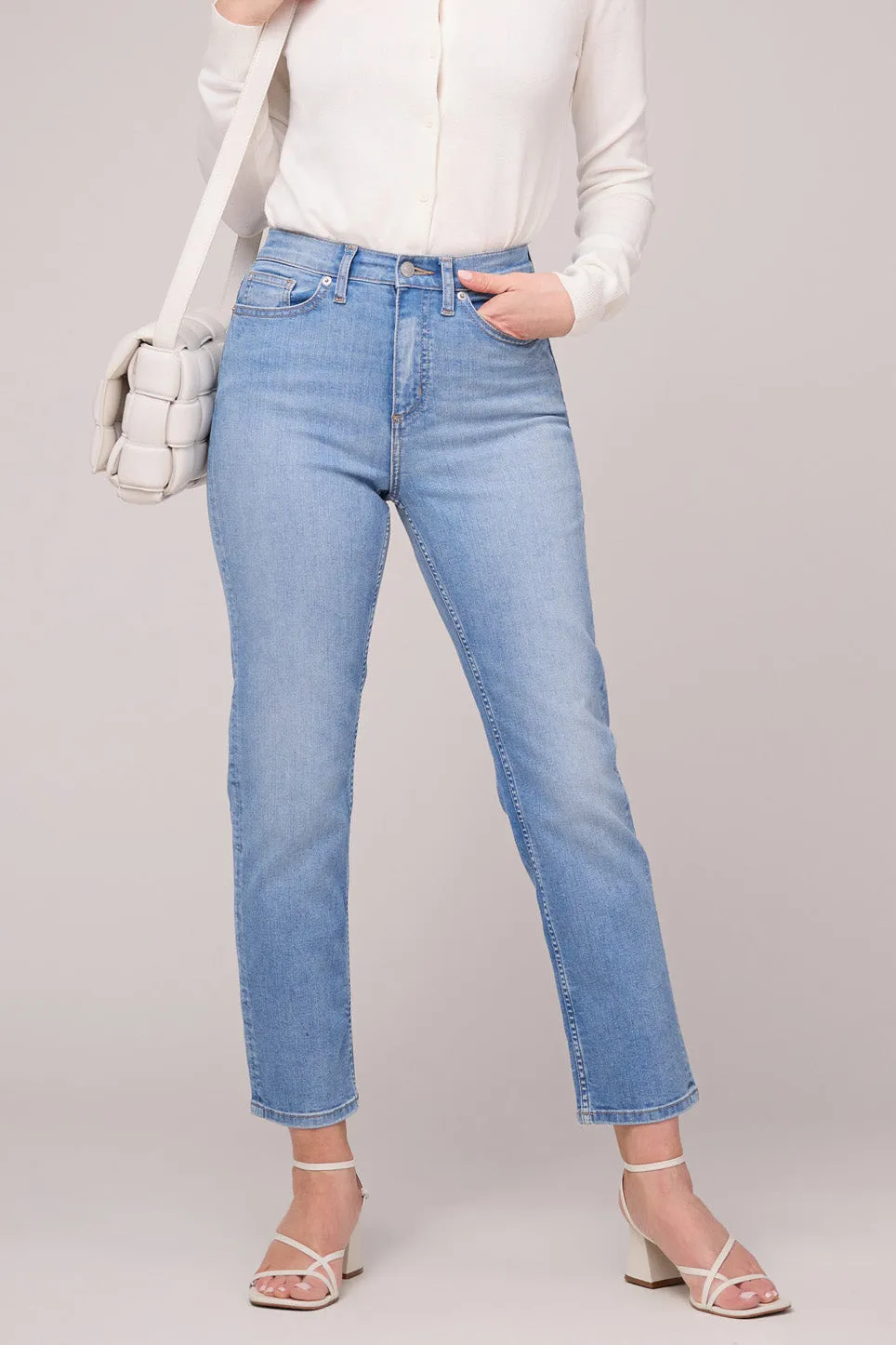 CHLOE STRAIGHT JEAN SURF BLUE