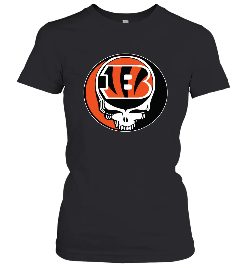 Cincinnati Bengals Grateful Dead Steal Your Face NFL Football Womens T-Shirt