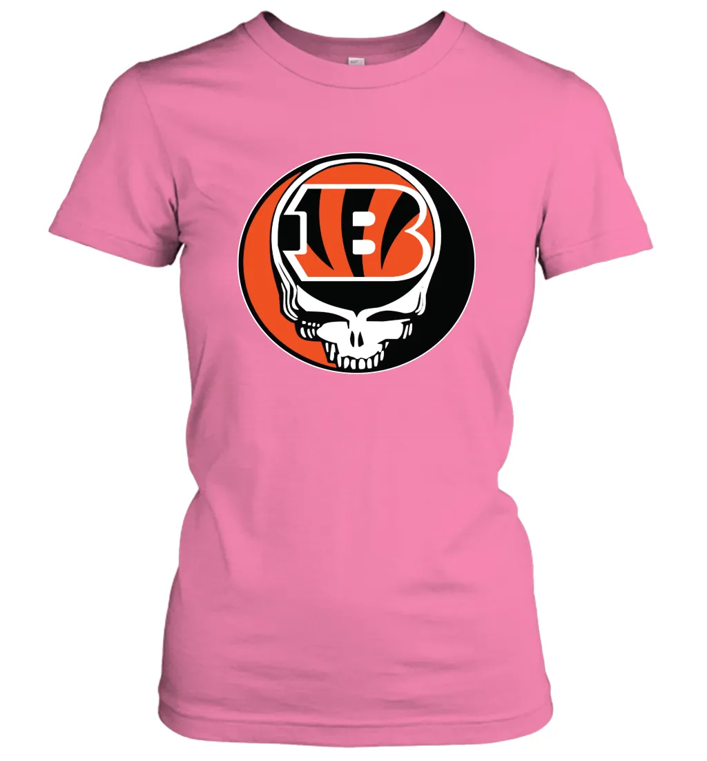 Cincinnati Bengals Grateful Dead Steal Your Face NFL Football Womens T-Shirt