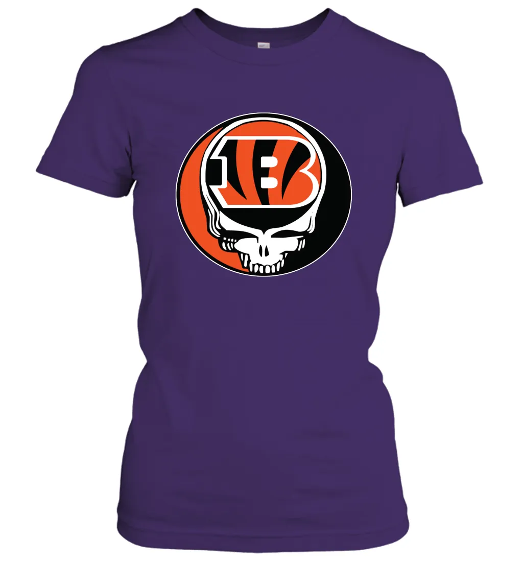 Cincinnati Bengals Grateful Dead Steal Your Face NFL Football Womens T-Shirt