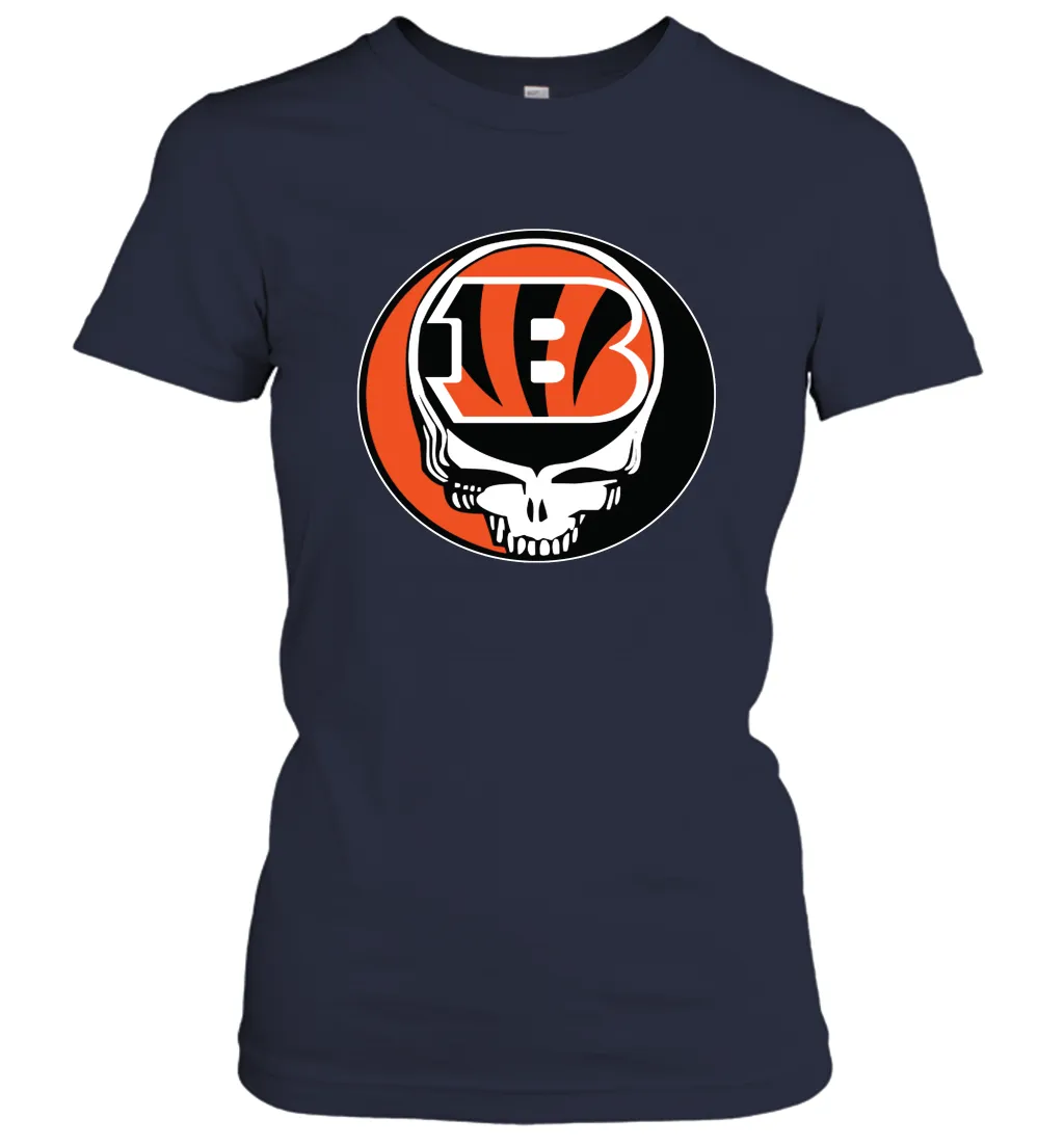 Cincinnati Bengals Grateful Dead Steal Your Face NFL Football Womens T-Shirt