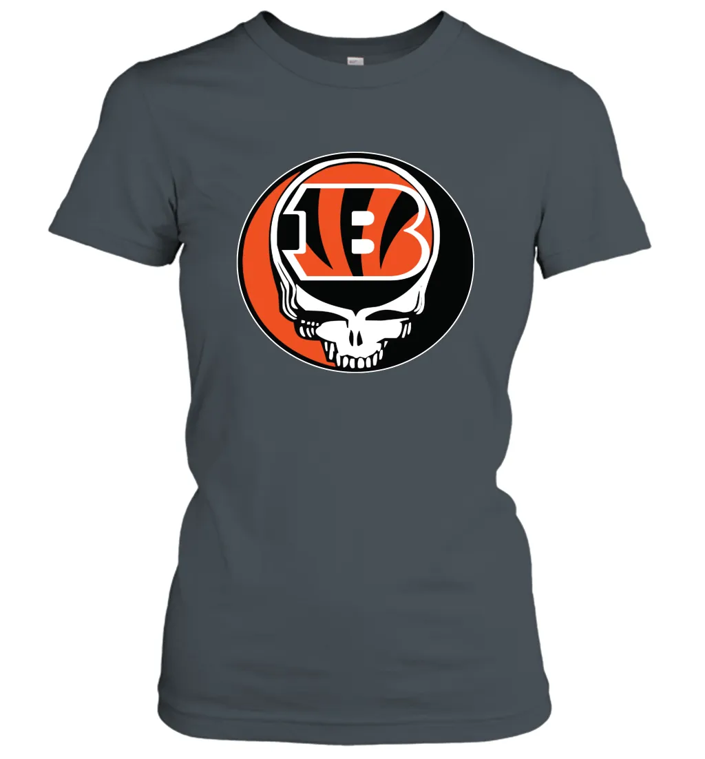 Cincinnati Bengals Grateful Dead Steal Your Face NFL Football Womens T-Shirt