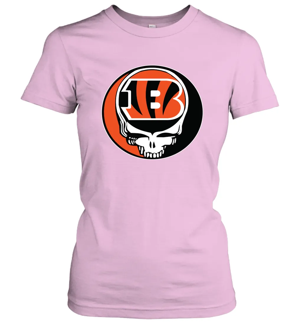 Cincinnati Bengals Grateful Dead Steal Your Face NFL Football Womens T-Shirt