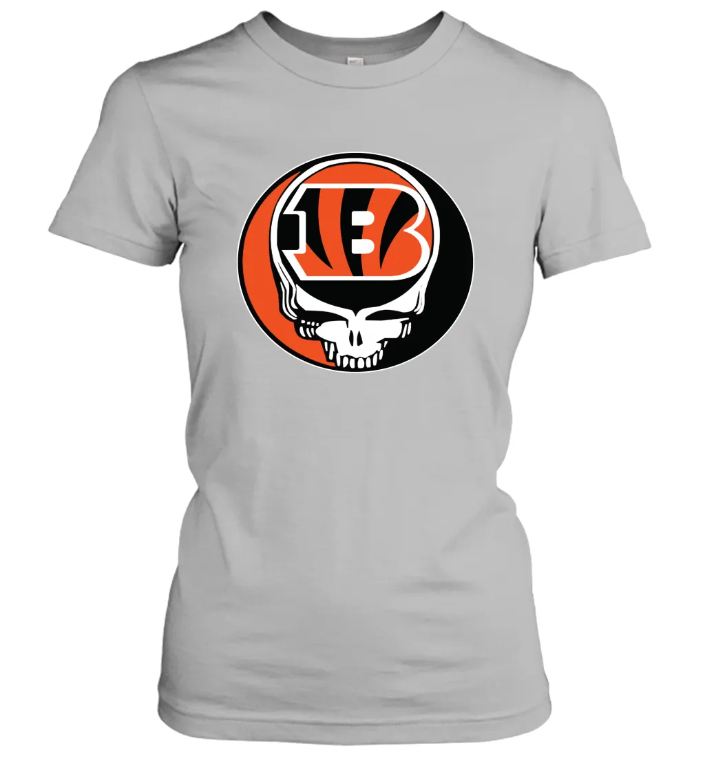 Cincinnati Bengals Grateful Dead Steal Your Face NFL Football Womens T-Shirt