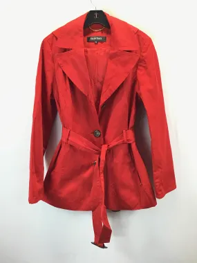 Coat Trench Coat By Ellen Tracy In Red, Size: M