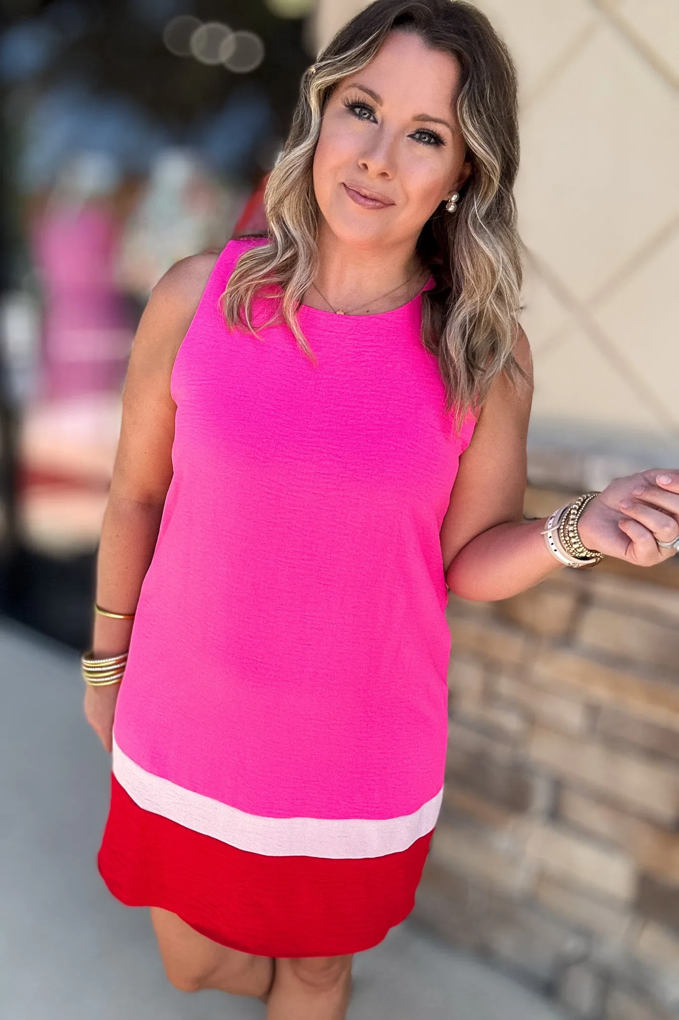 Color Block Tank Dress