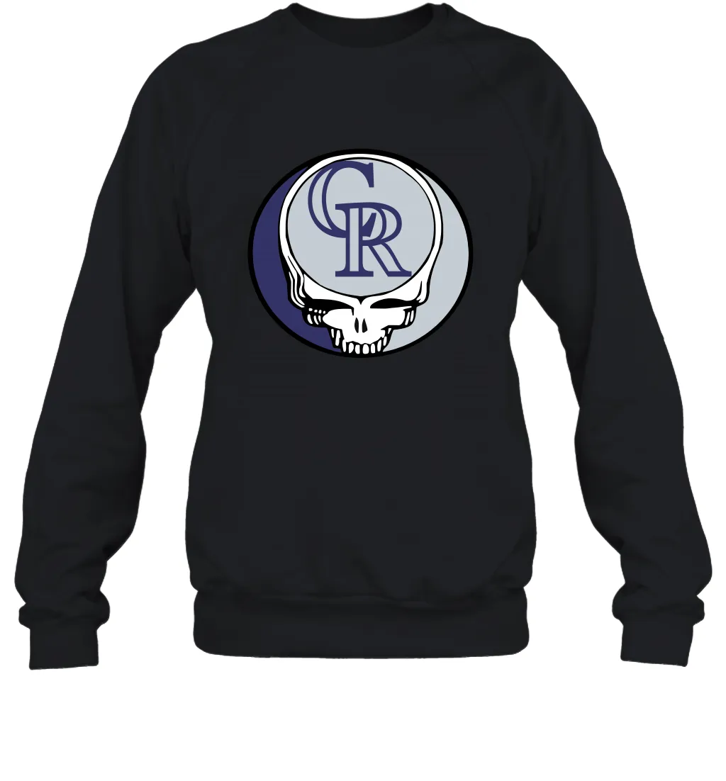 Colorado Rockies Grateful Dead Steal Your Face Baseball Adult Sweatshirt