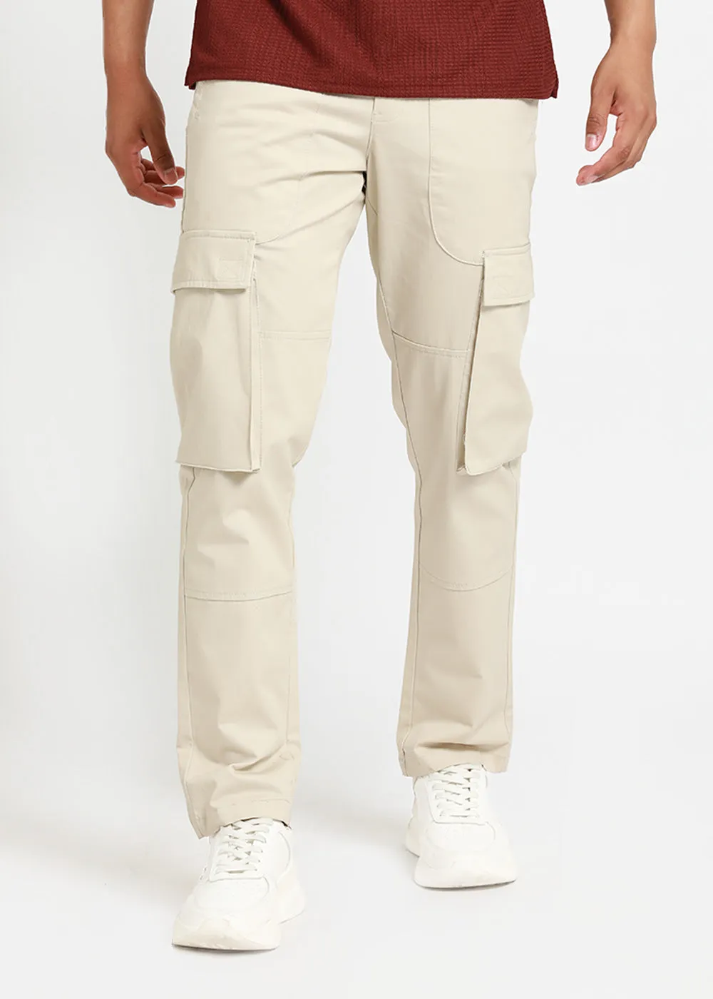 Cream Mocha Cargo Pant