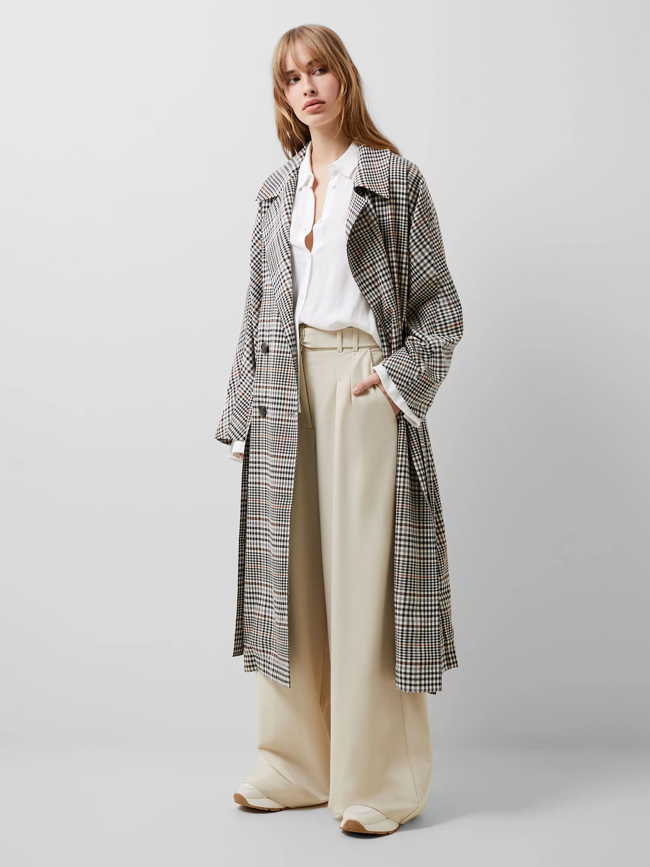 Dandy Check Trench Coat