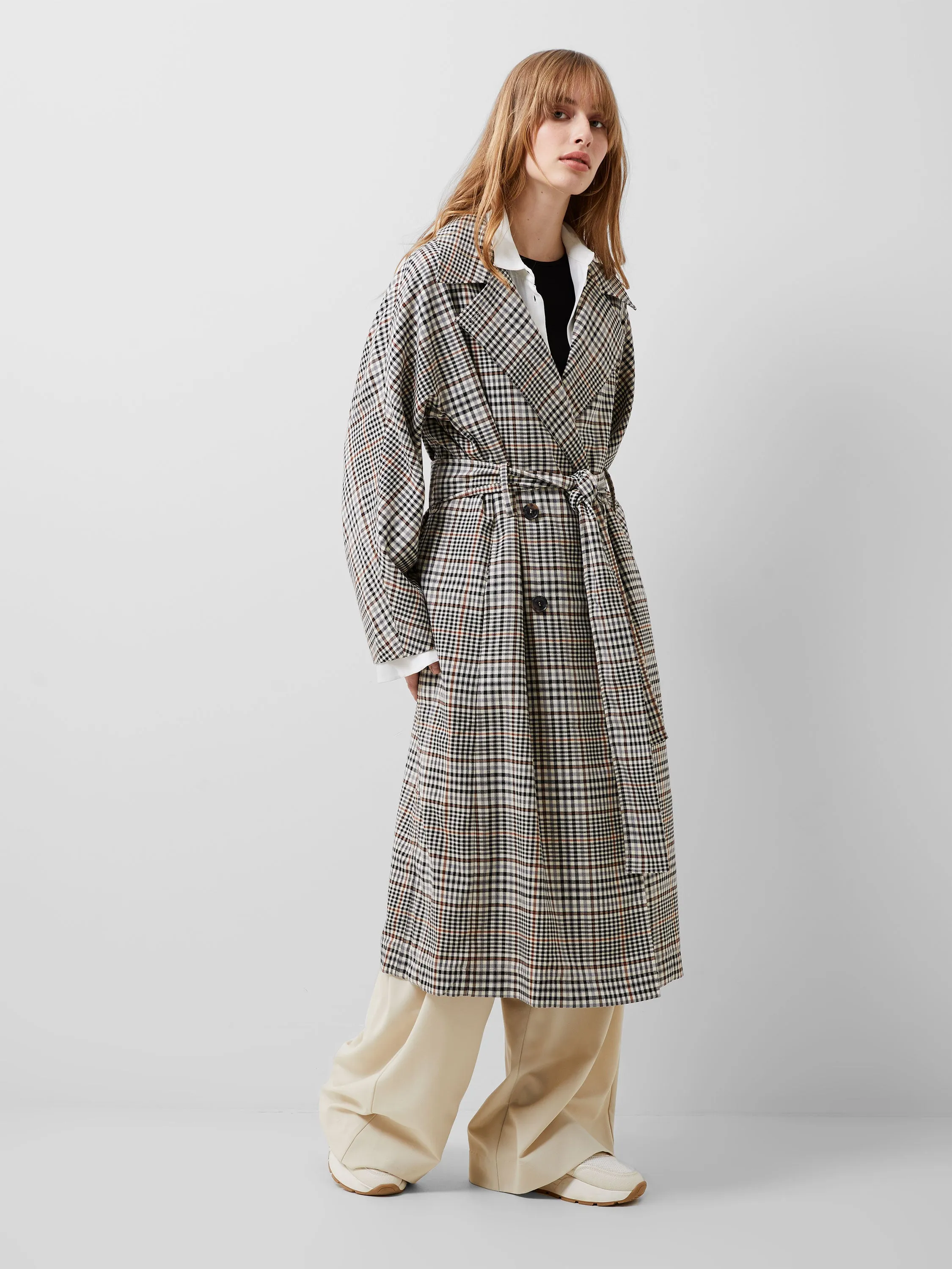 Dandy Check Trench Coat