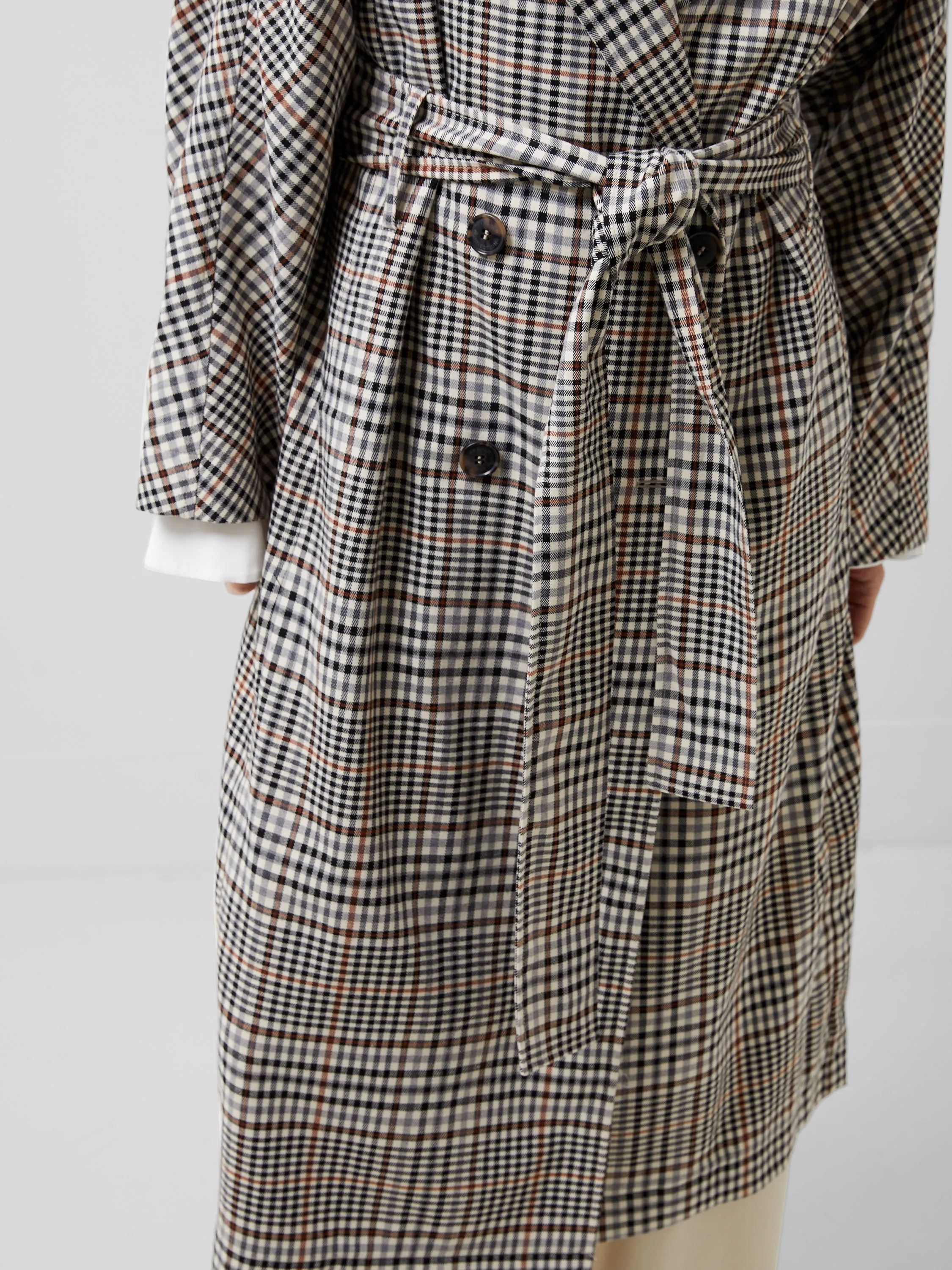 Dandy Check Trench Coat