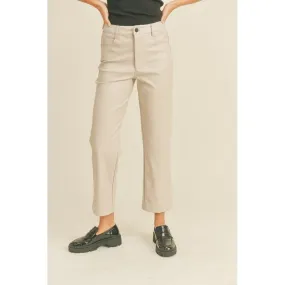 Devon Leather Straight Pants