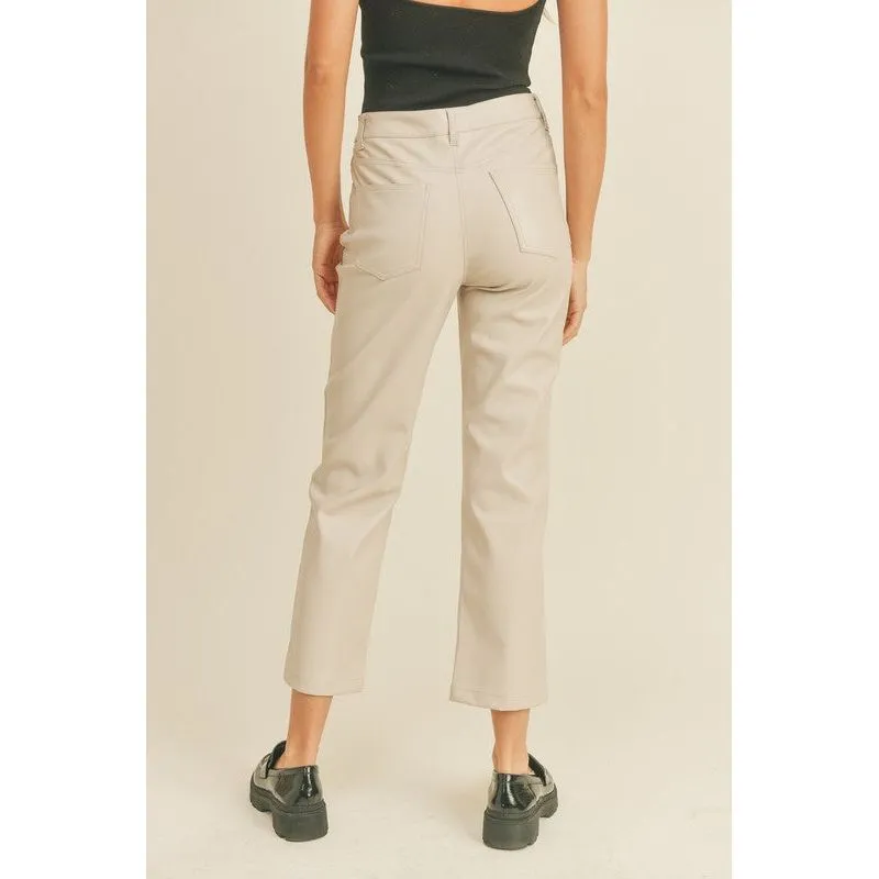 Devon Leather Straight Pants