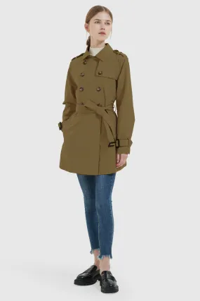 Double Breasted Trench Coat with Belt