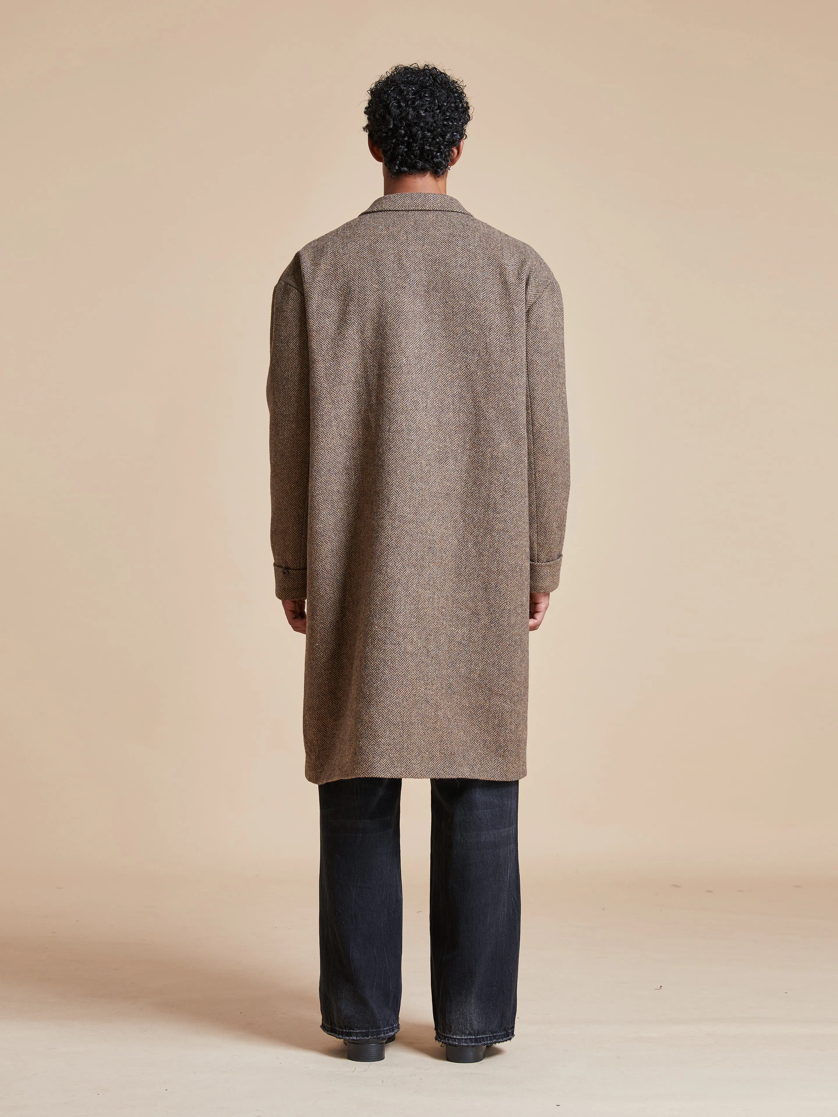 Elm Tweed Long Top Coat