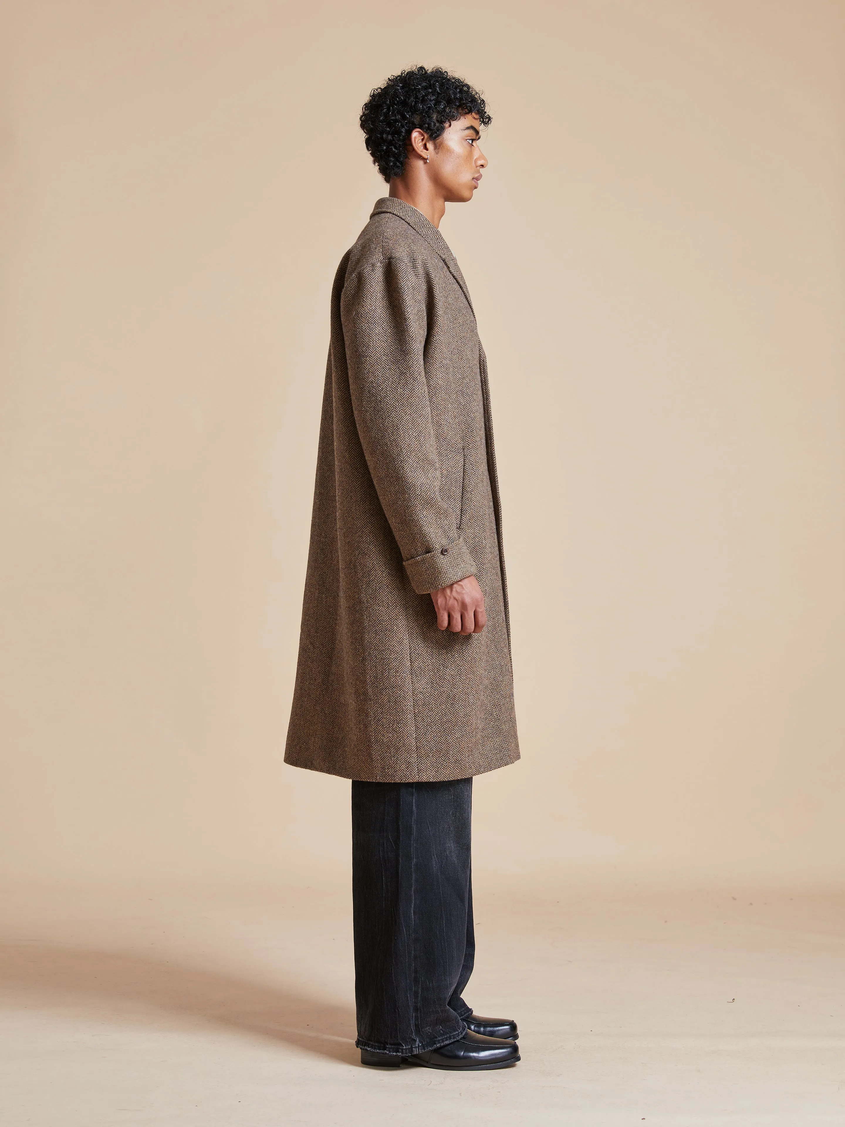 Elm Tweed Long Top Coat