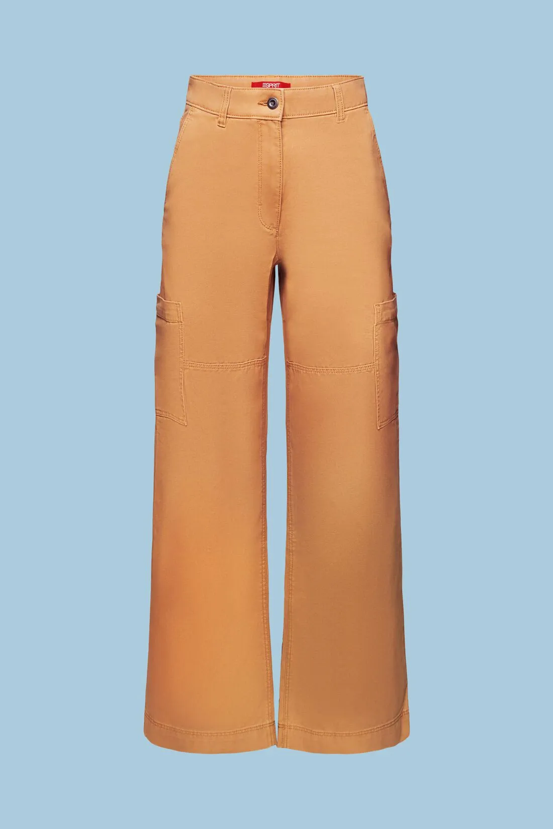 ESPRIT Wide-Leg Cargo Pants in Caramel