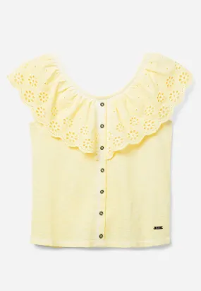 Eyelet Ruffle Tank