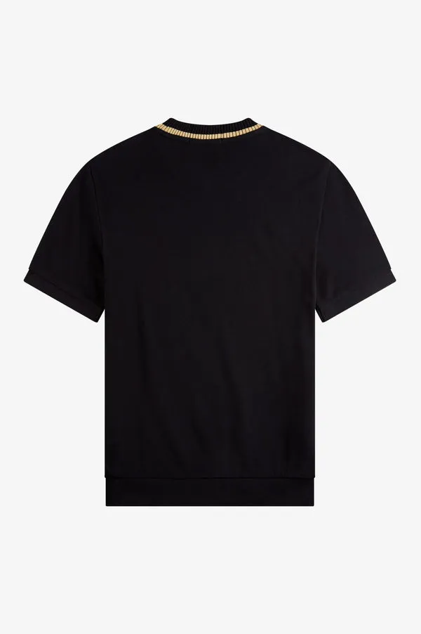 Fred Perry Crew Neck Pique T-Shirt - Black