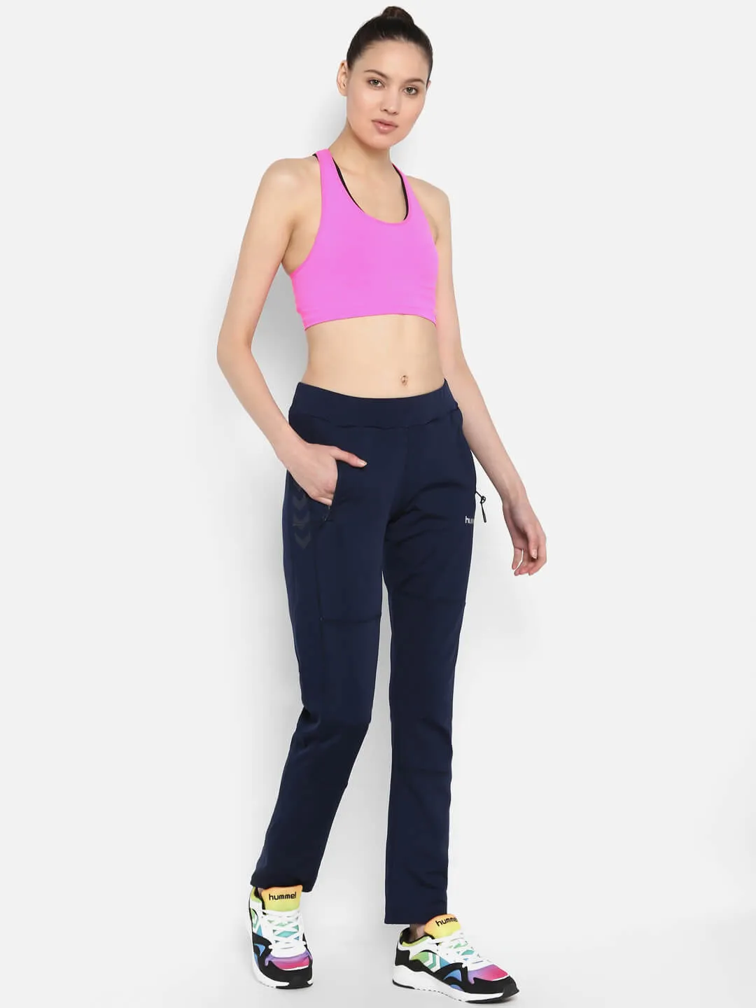 Garnet Women Polyester Navy Blue Training Pant