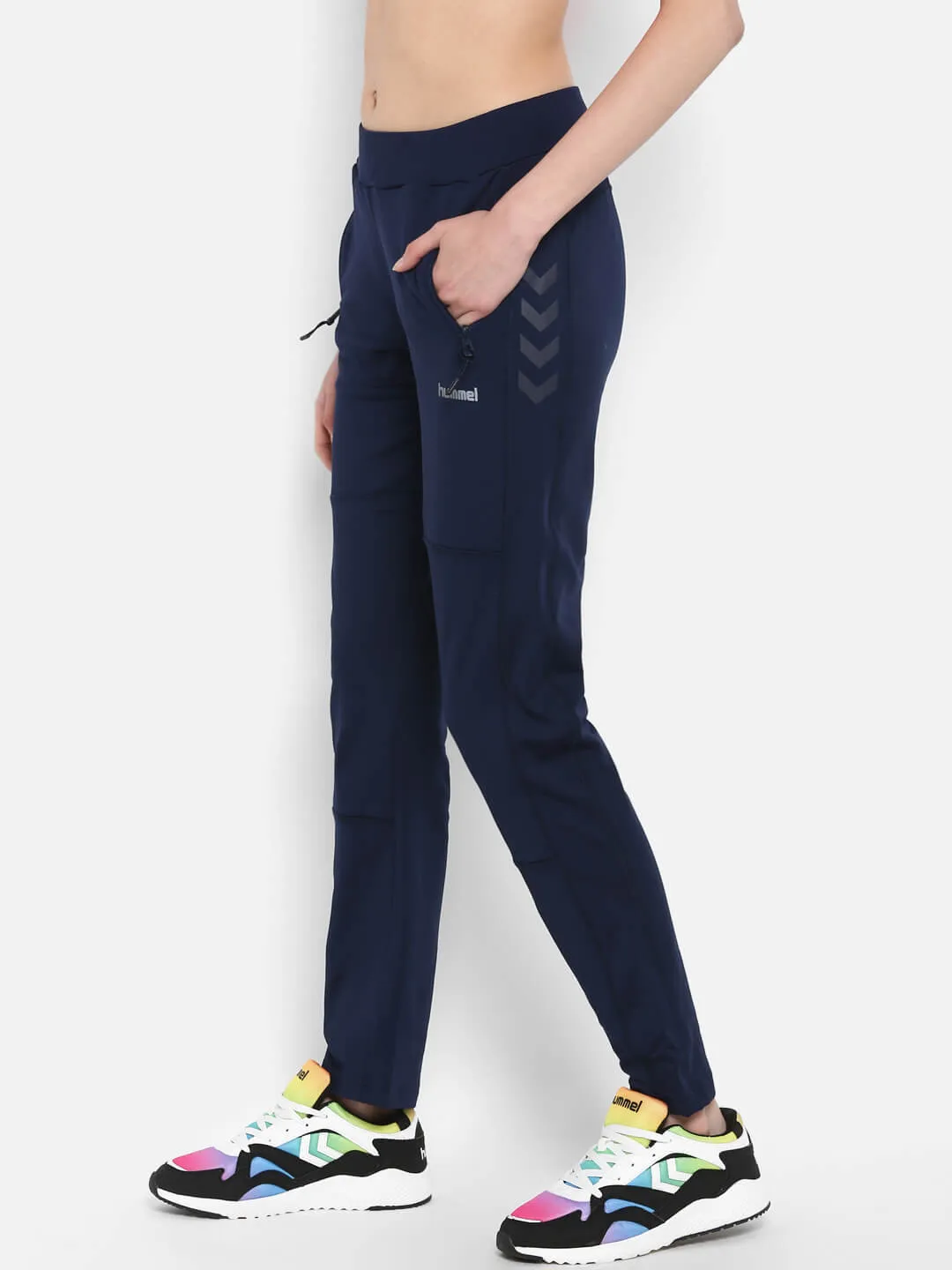 Garnet Women Polyester Navy Blue Training Pant