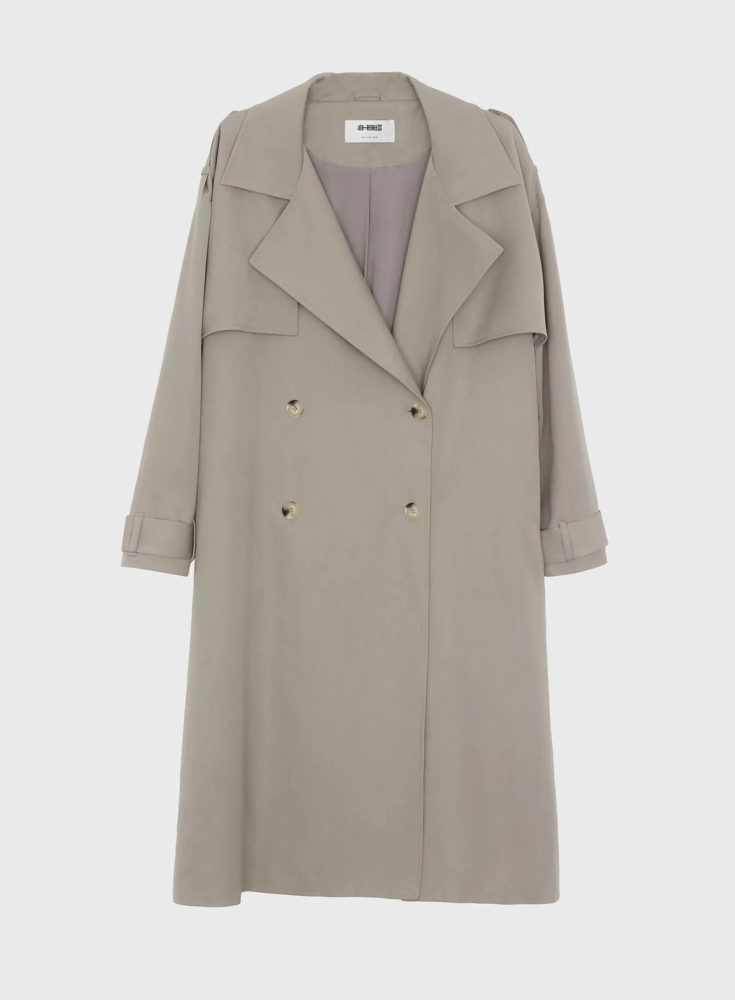 Grey Oversized Trench Coat - Ramona