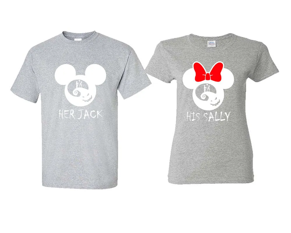 Her Jack His Sally Couple Matching T Shirts