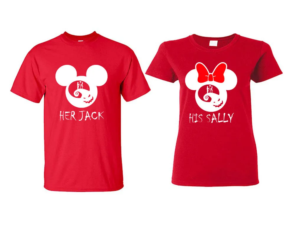 Her Jack His Sally Couple Matching T Shirts