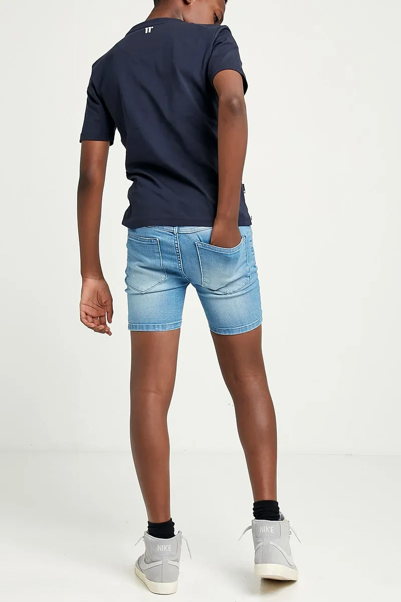 Junior Sustainable Denim Shorts - Light Blue Wash