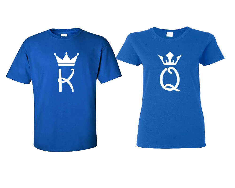 King and Queen Matching Shirts, K and Q Design Man and Woman Shirts