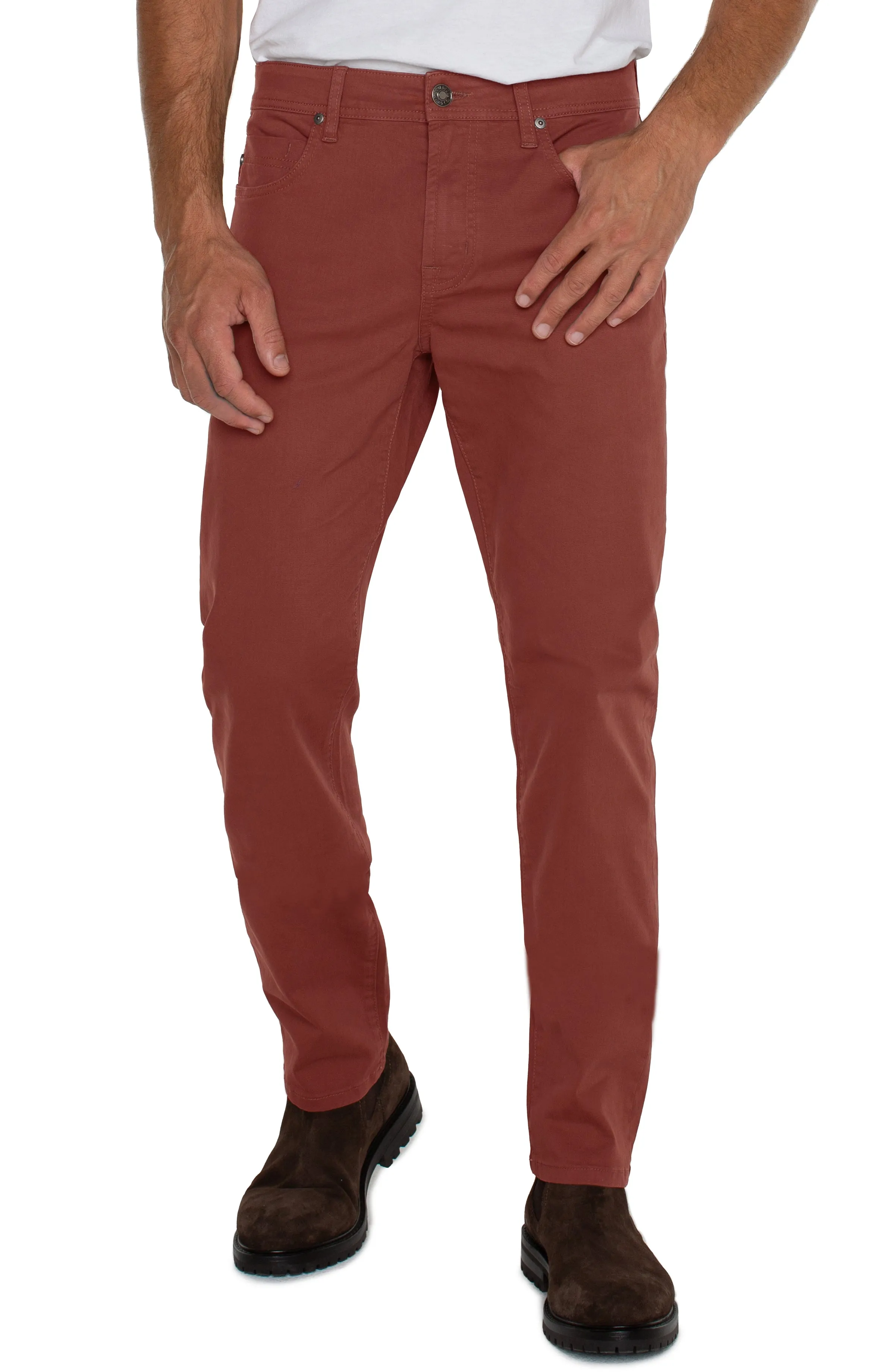 KINGSTON MODERN STRAIGHT PEACHED COLORED TWILL