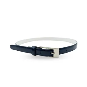 LACEY - Women's Navy Genuine Leather Patent Belt