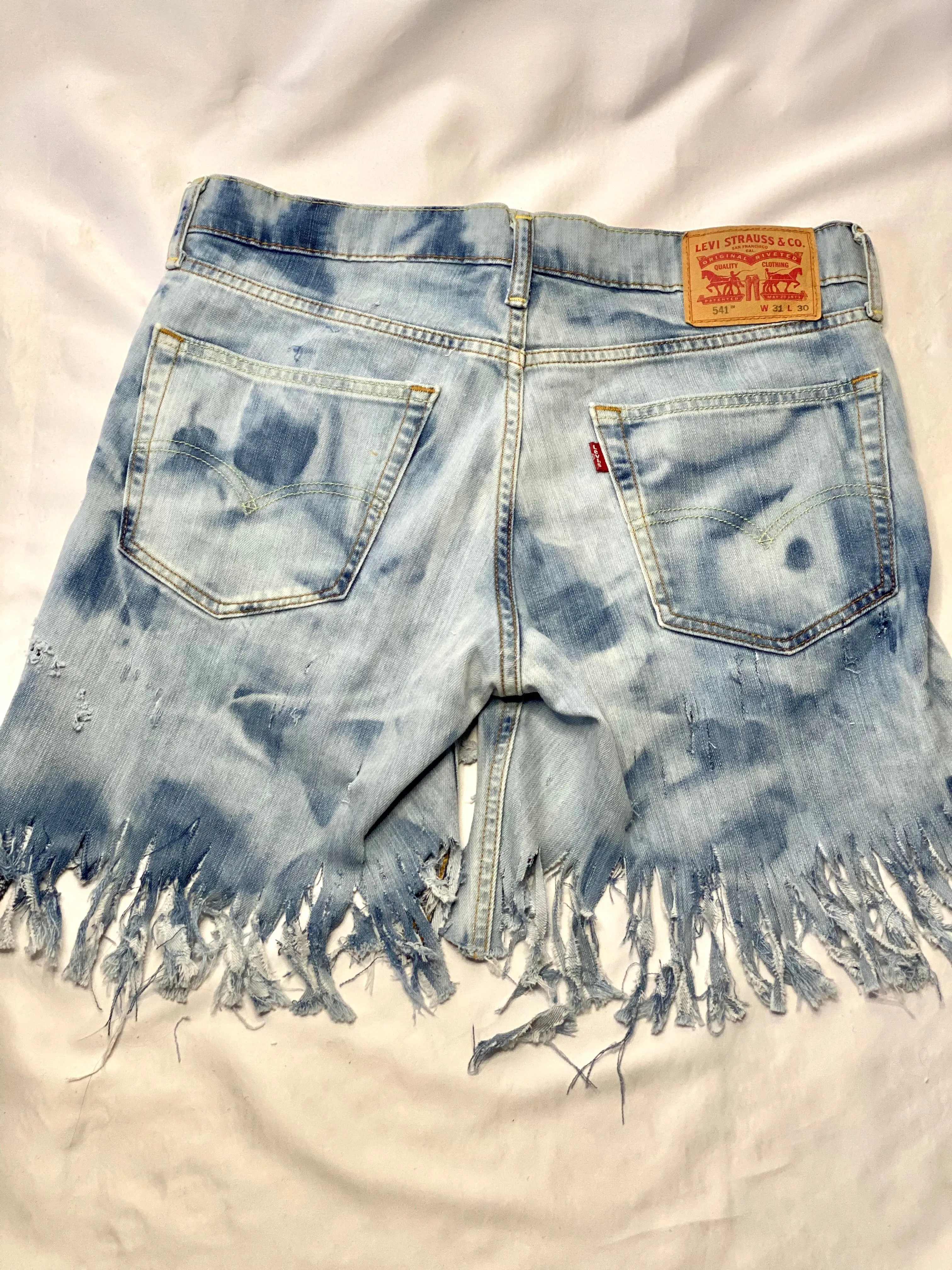 LEVIS Lace Up Fringe Shorts