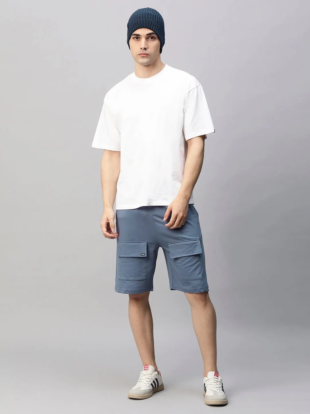 Mens Cargo Shorts - Denim Blue