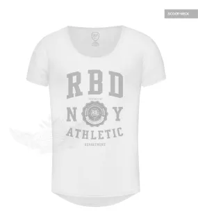 Men's Casual Street Fashion White T-shirt Finest Quality RB Design Tee MD915