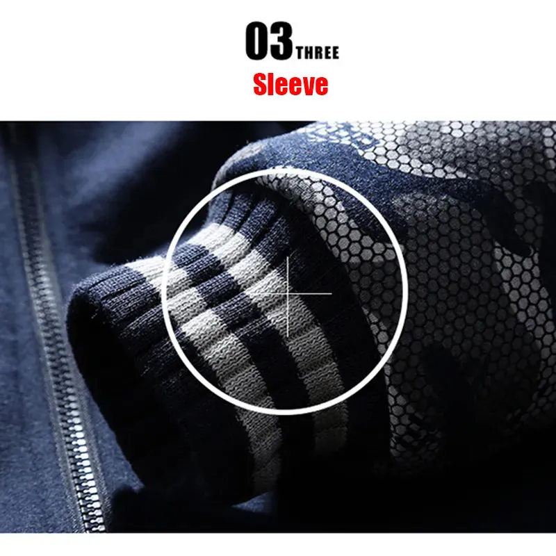 Men's Jacket Winter Camouflage Fleece Thicken Hooded Jackets Male Long Sleeve Coat Casual Zip Up Hoodies Streetwear Men's Coats