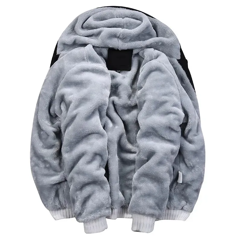 Men's Jacket Winter Camouflage Fleece Thicken Hooded Jackets Male Long Sleeve Coat Casual Zip Up Hoodies Streetwear Men's Coats