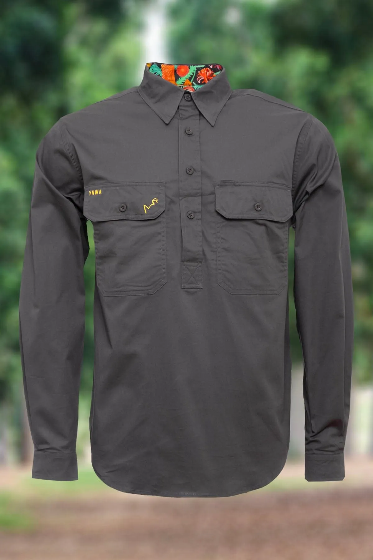 Mens Undercover Mutter Half-Button Workshirt - Swoopy Bois Collection