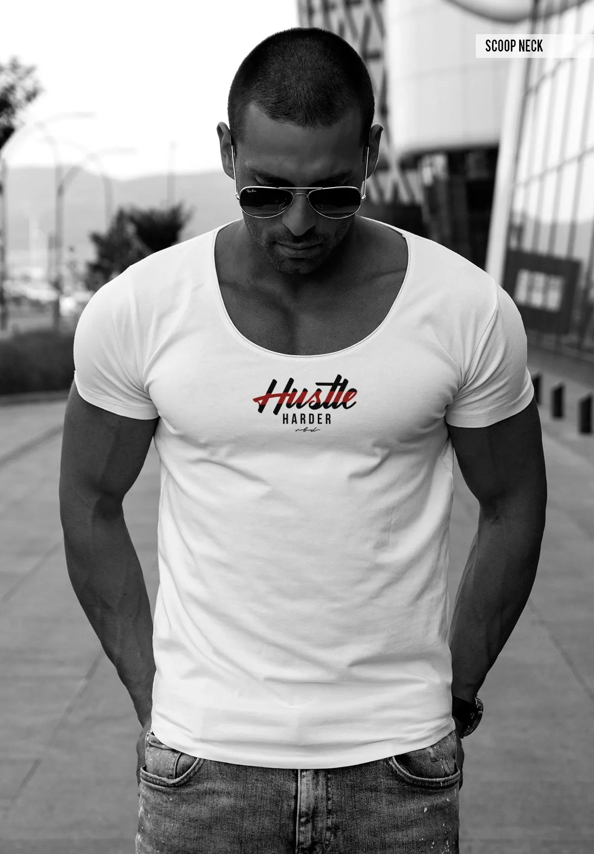 Men's T-shirt "Hustle Harder" MD971 R