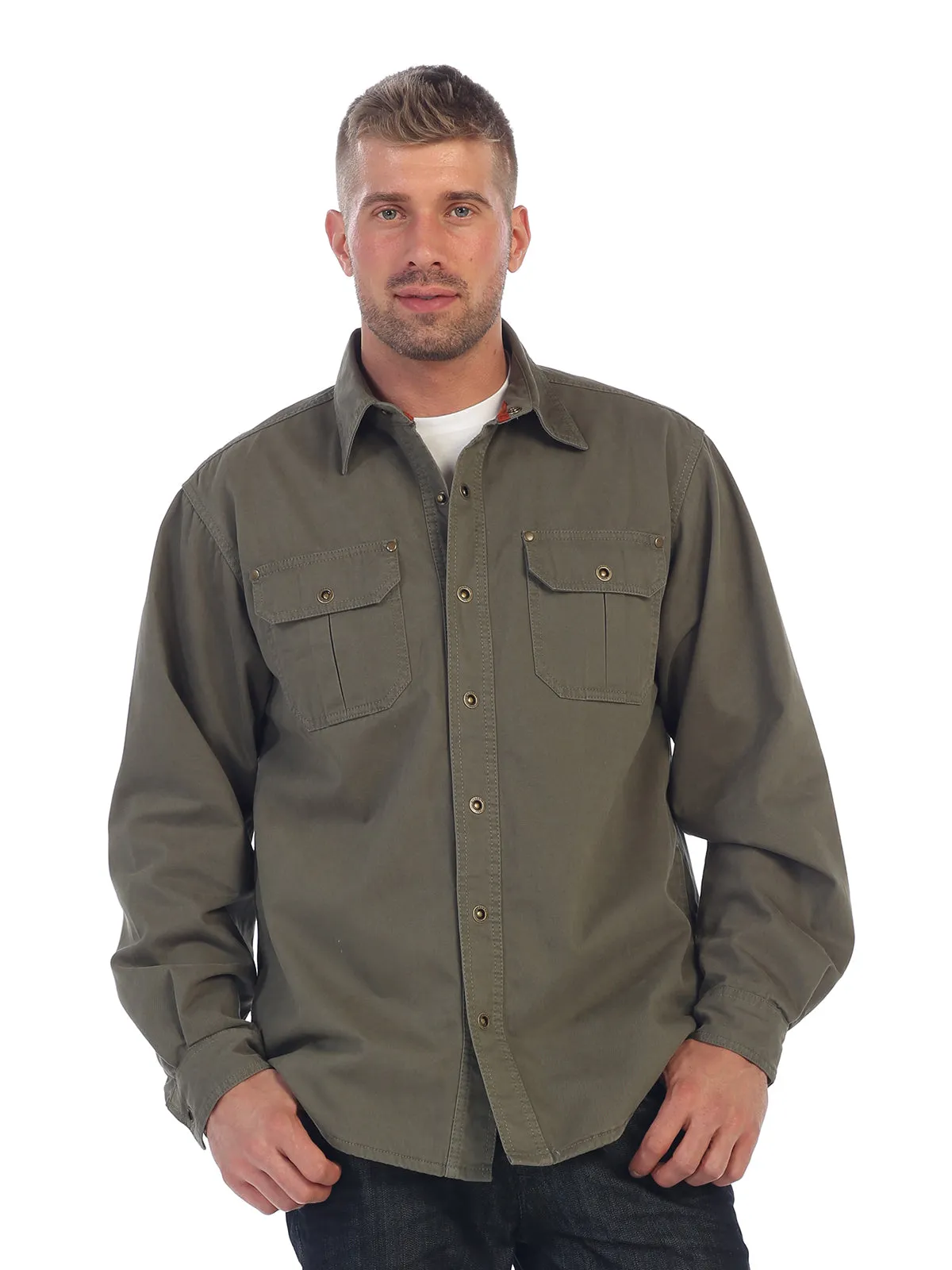 Men's Twill Jacket with Flannel Lining